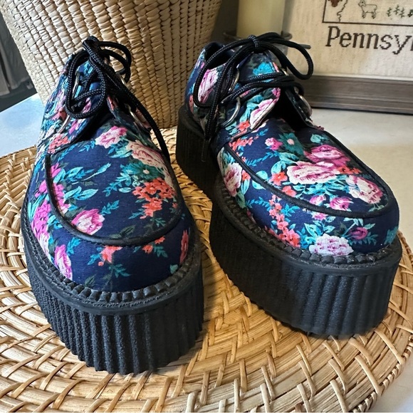 Tuk Mondo Floral Creeper Lace Up Womens 7 - Picture 5 of 11